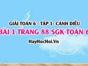 Giải bài 1 trang 88 Toán 6 Tập 1 SGK Cánh Diều: Số nguyên âm